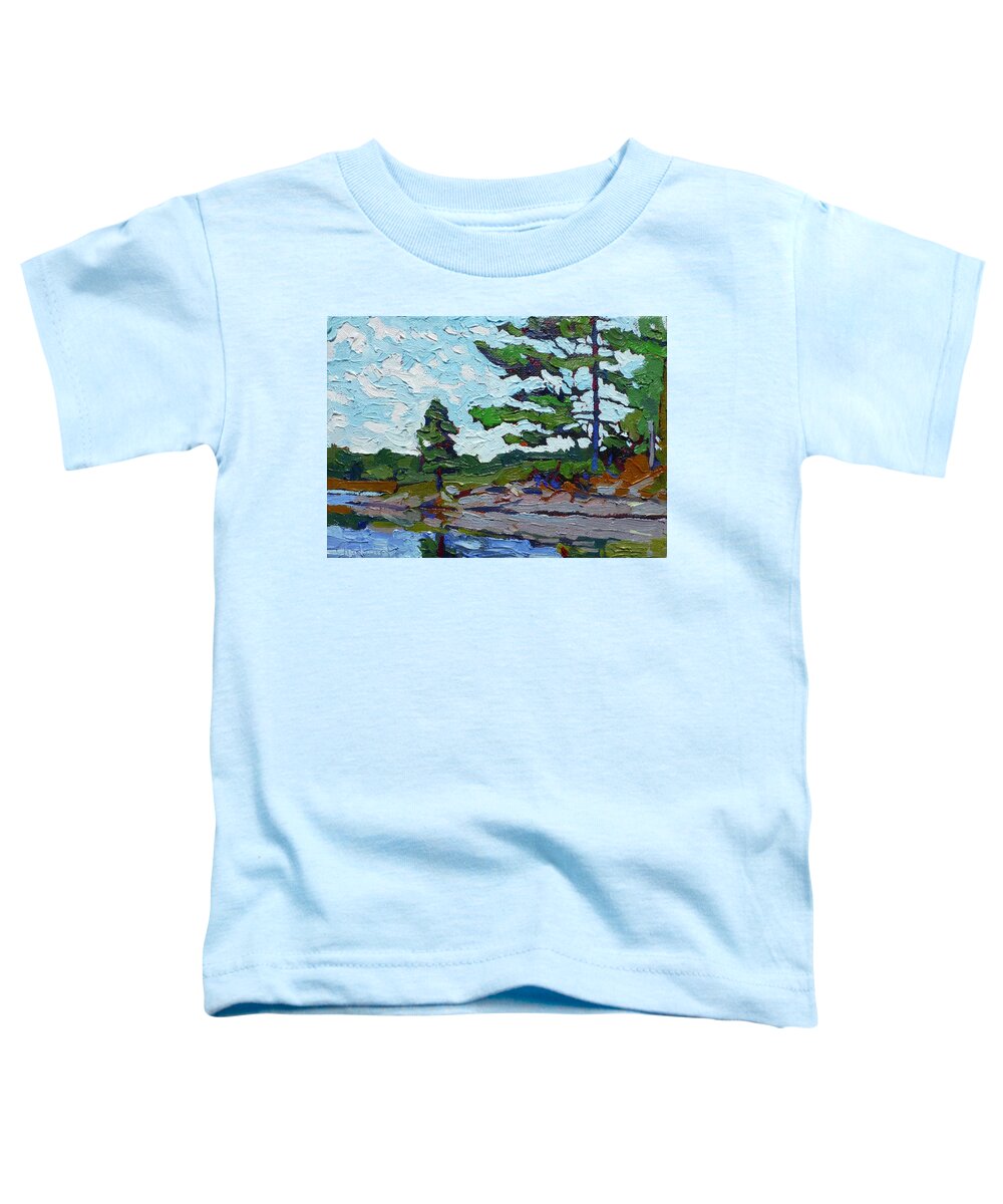 Cedar Toddler T-Shirt featuring the painting Chip's Elbow by Phil Chadwick