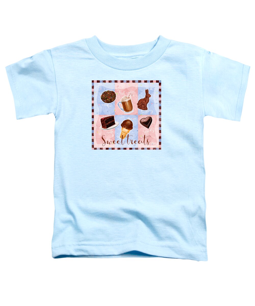 Chocolate Toddler T-Shirt featuring the mixed media Chocolate Sweet Treats by Shari Warren