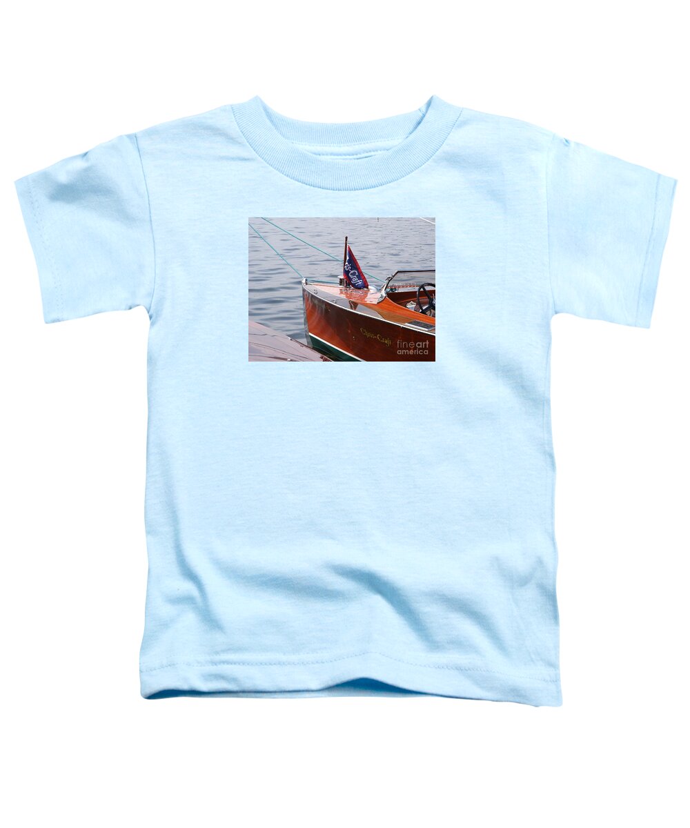 Chris Craft Toddler T-Shirt featuring the photograph Chris Craft Runabout by Neil Zimmerman