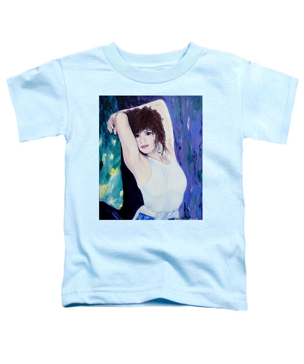 Portrait Toddler T-Shirt featuring the painting Christina by Lisa Rose Musselwhite