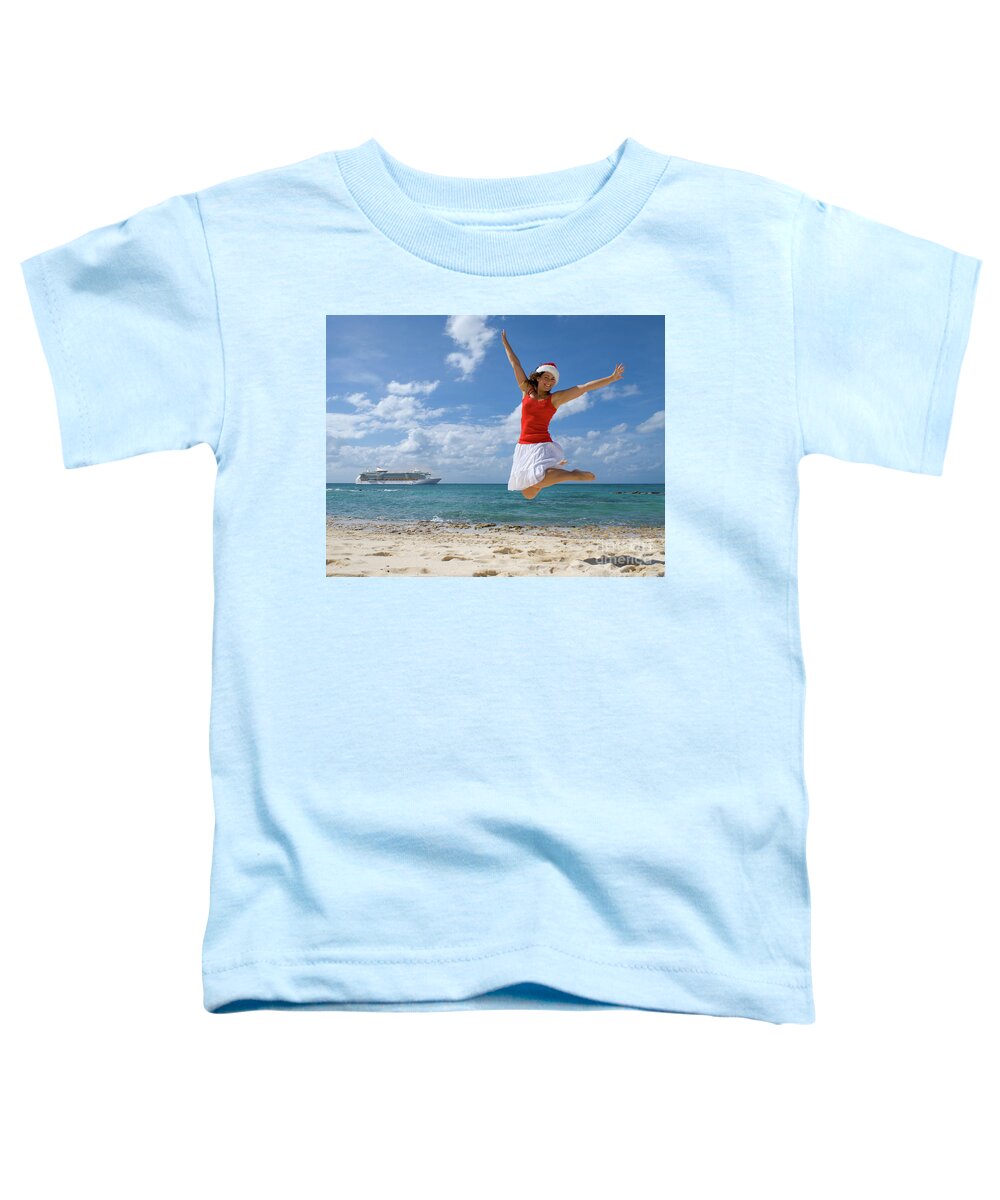 Grand Cayman Toddler T-Shirt featuring the photograph Christmas Vacation Cruise by Anthony Totah