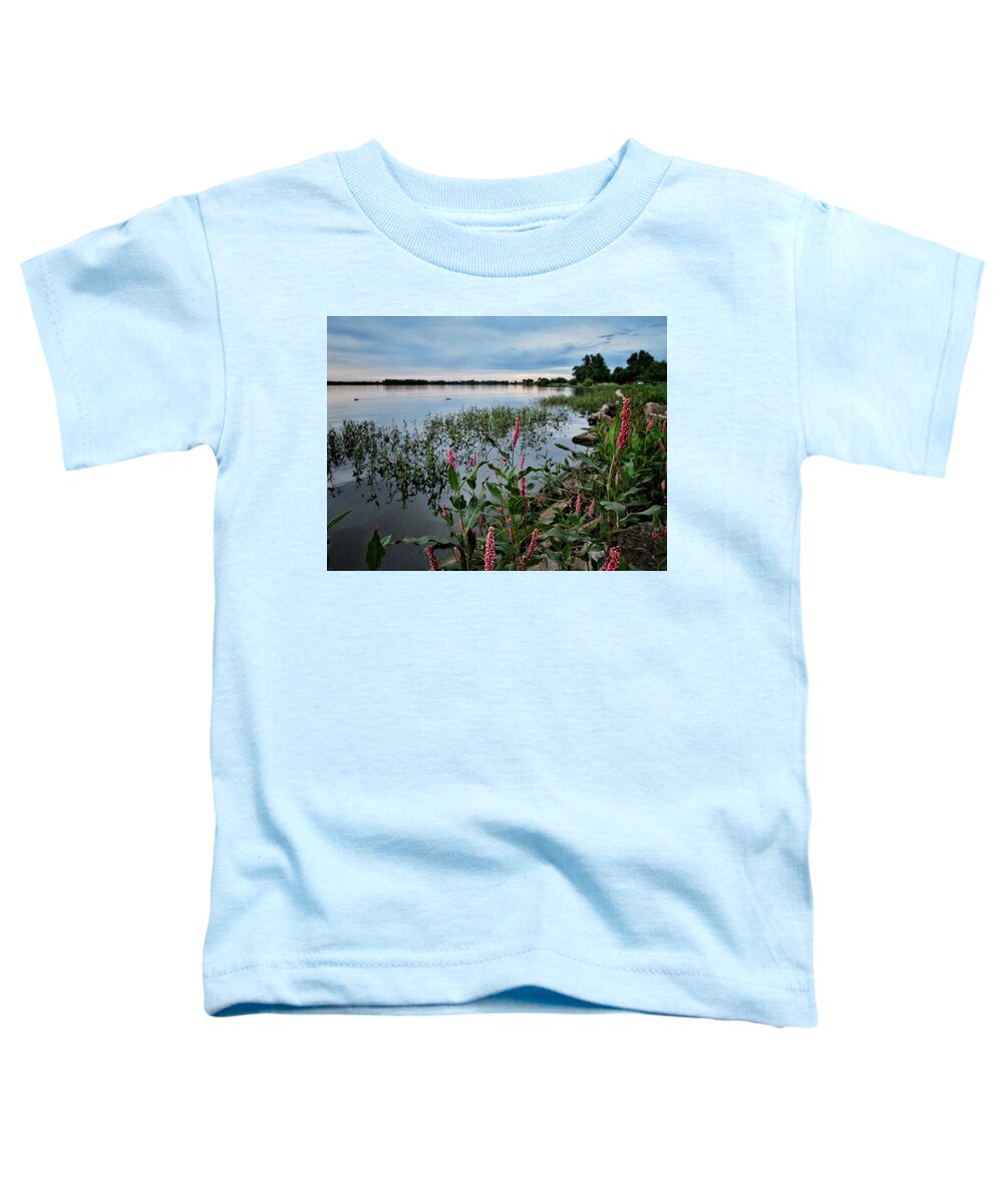 Lake Overholser Toddler T-Shirt featuring the photograph Color Wakes Up by Buck Buchanan