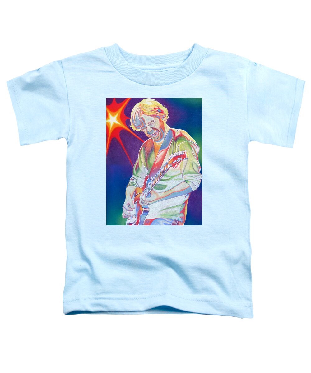 Phish Toddler T-Shirt featuring the drawing Colorful Trey Anastasio by Joshua Morton
