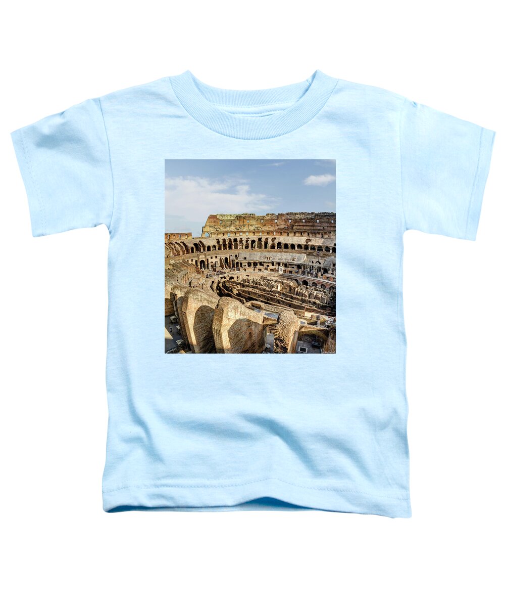 Colosseum Toddler T-Shirt featuring the photograph Colosseum from above by Weston Westmoreland