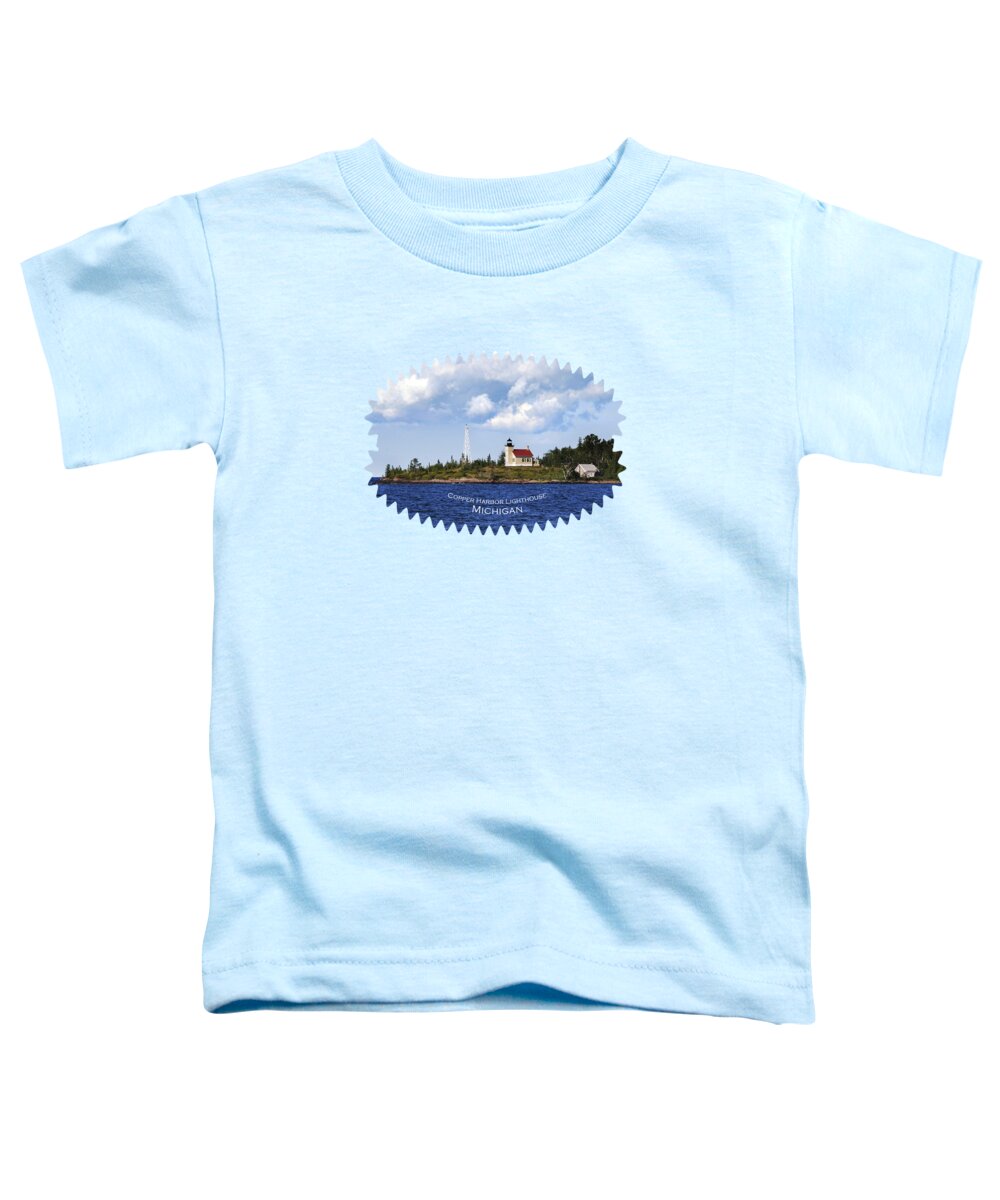 Lighthouse Toddler T-Shirt featuring the photograph Copper Harbor Lighthouse by Christina Rollo