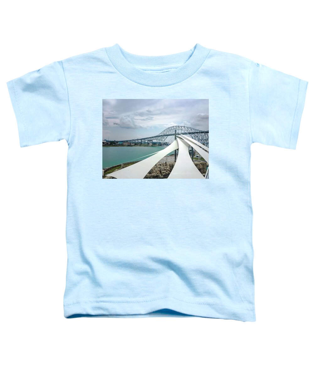 Corpus Christi Harbor Bridge Toddler T-Shirt featuring the photograph Corpus Christi Harbor Bridge by Debra Martz