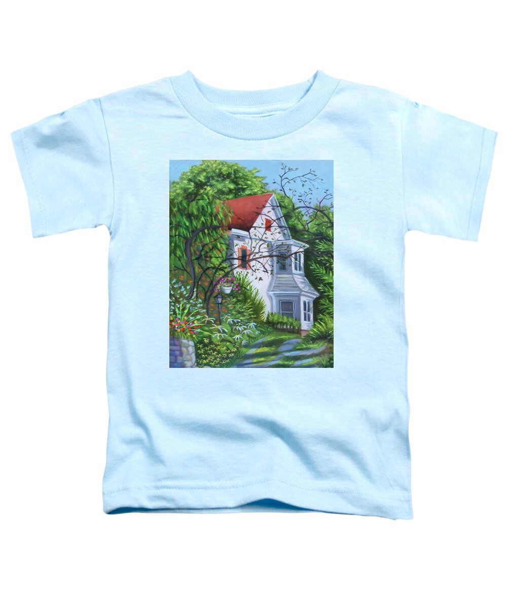 House Toddler T-Shirt featuring the painting Country Home by Madeline Lovallo