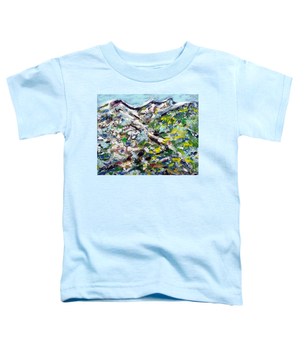 Dalmatia Toddler T-Shirt featuring the painting Dalmatian Karst by Lidija Ivanek - SiLa