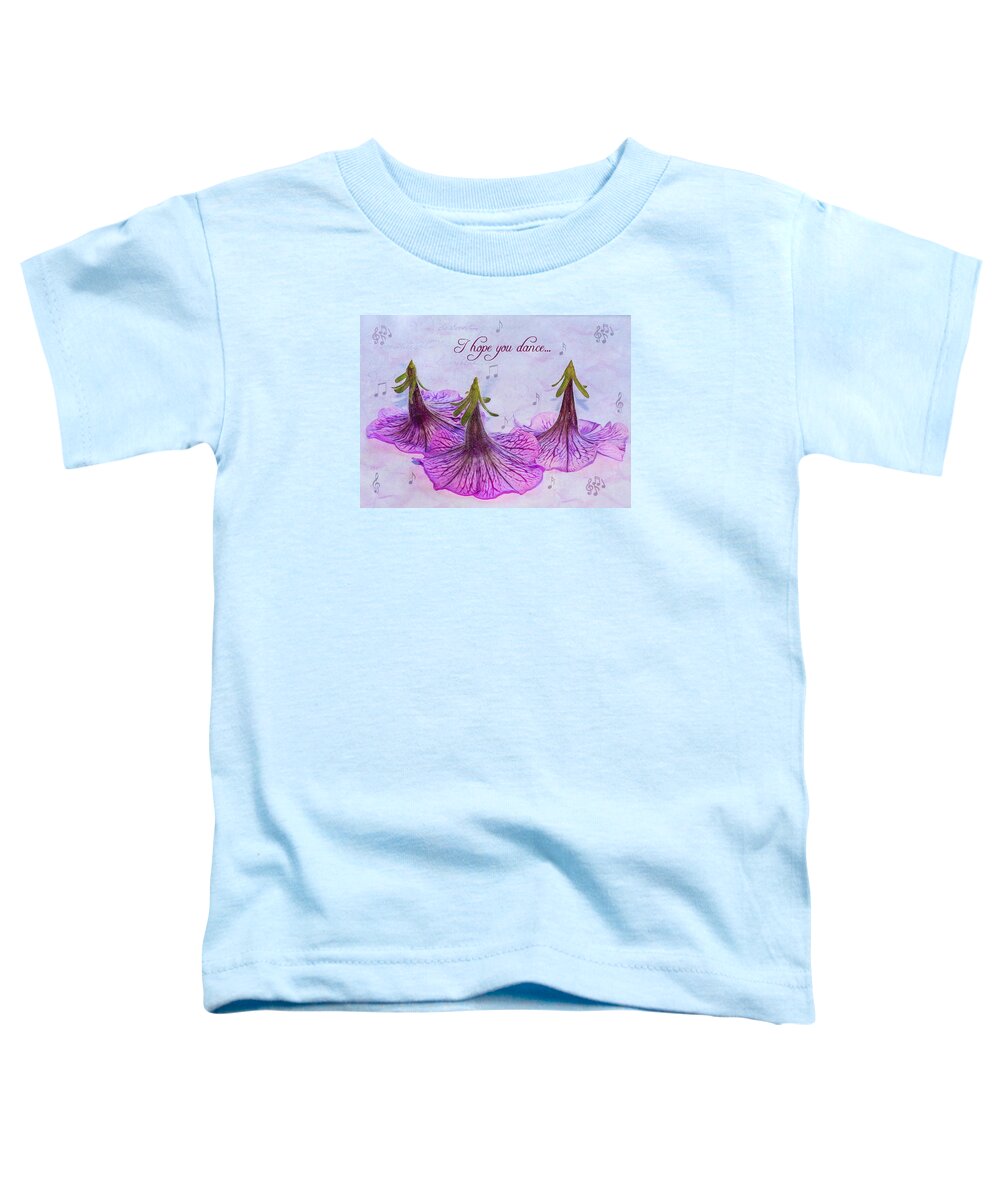 Petunia Toddler T-Shirt featuring the photograph Dance by Cathy Kovarik