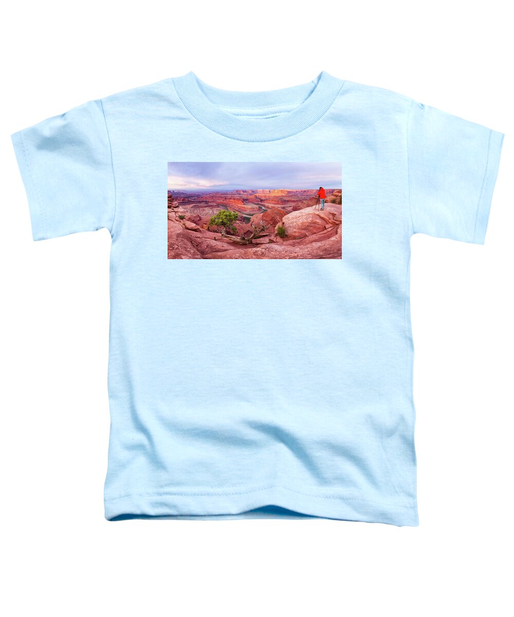 American Toddler T-Shirt featuring the photograph Dead Horse Point Panorama by Alex Mironyuk