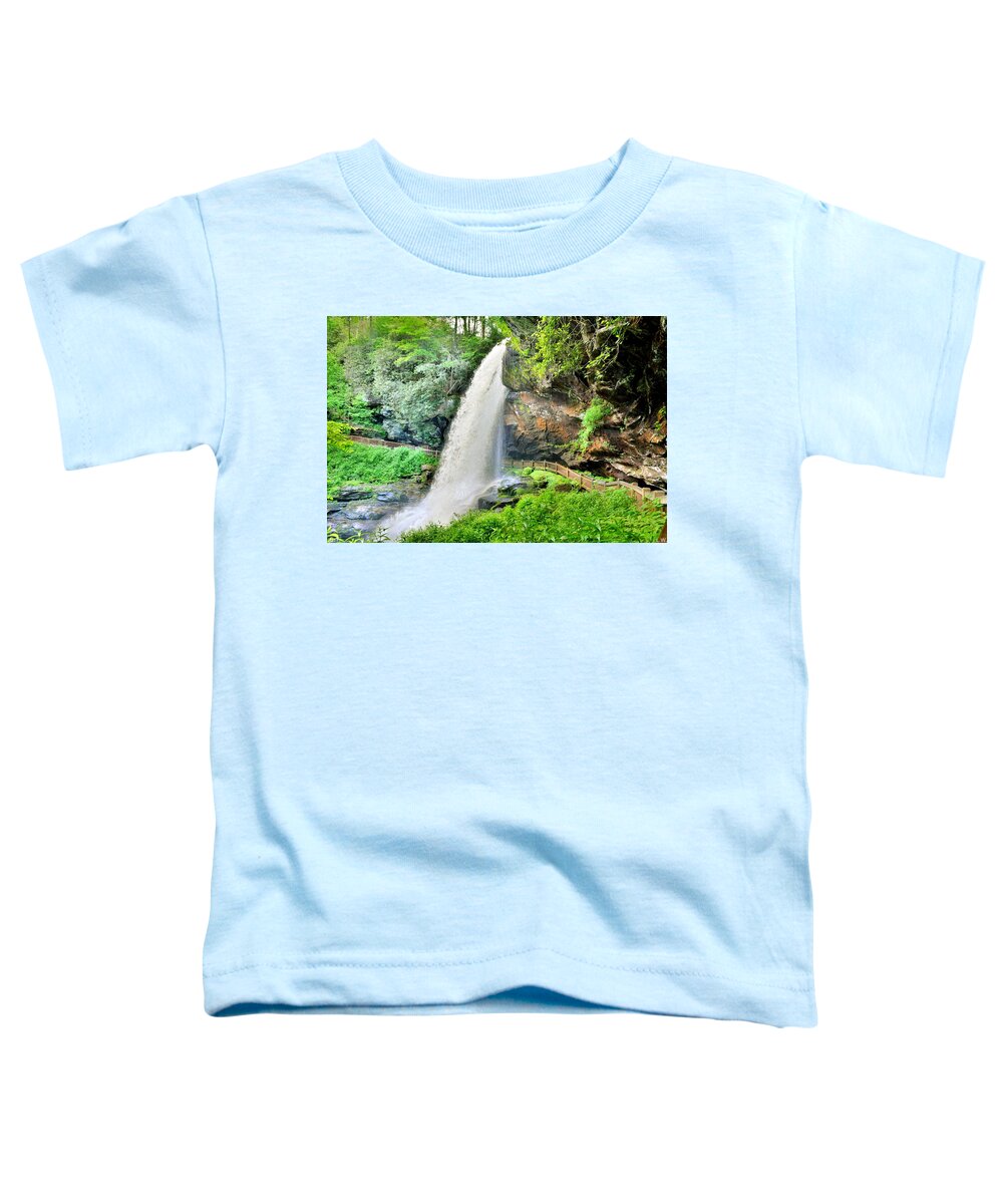 Dry Falls Highlands North Carolina 2 Toddler T-Shirt featuring the photograph Dry Falls Highlands North Carolina 2 by Lisa Wooten