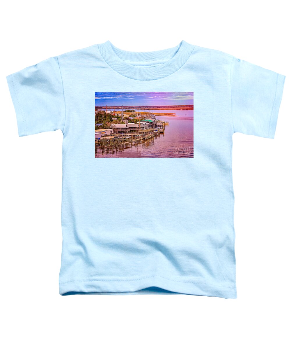 Landscapes Toddler T-Shirt featuring the photograph Dust At A Marina by DB Hayes