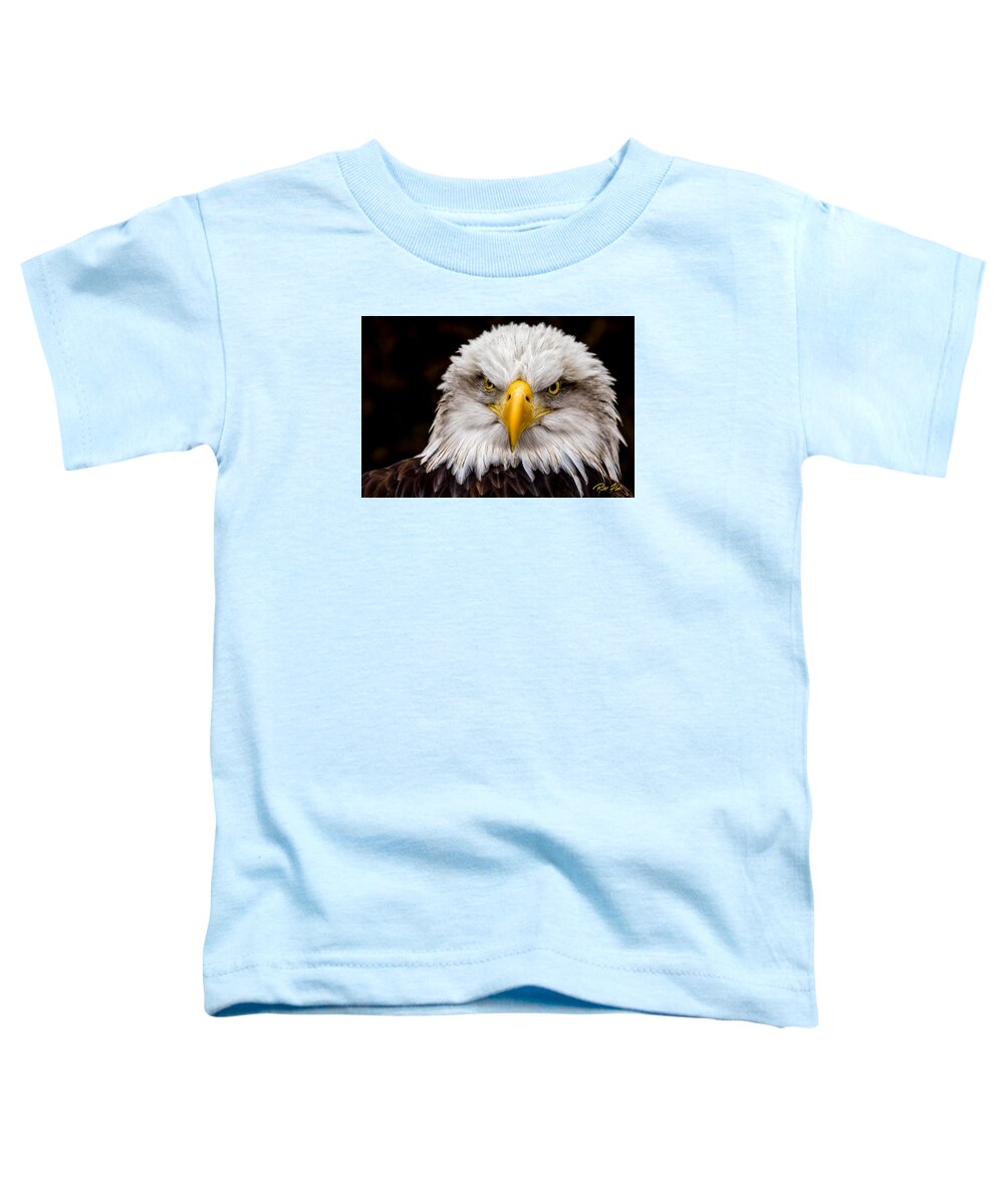 Animals Toddler T-Shirt featuring the photograph Defiant and Resolute - Bald Eagle by Rikk Flohr