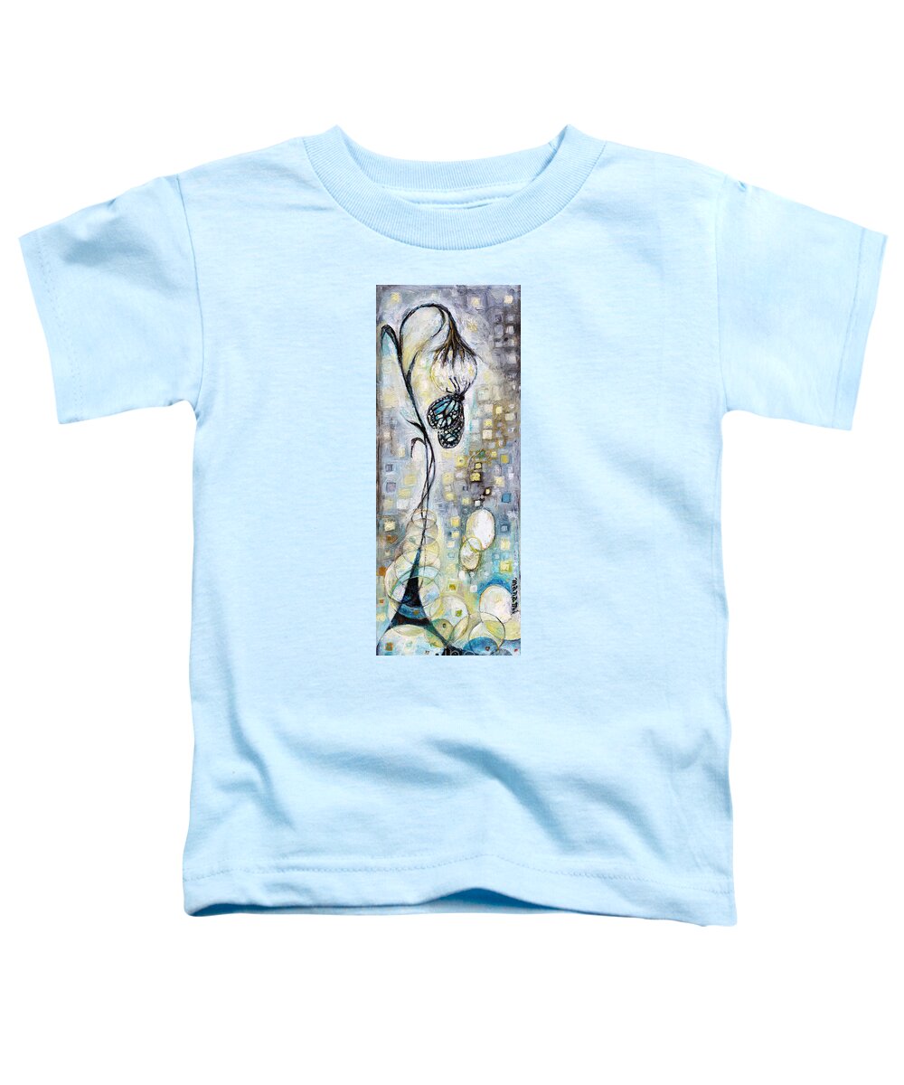 Embrace Toddler T-Shirt featuring the painting Embrace by Manami Lingerfelt