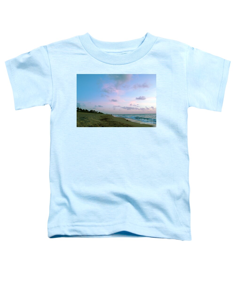 Seascape Sunrise Toddler T-Shirt featuring the photograph Treasure Coast Florida Sunrise Seascape C7 by Ricardos Creations