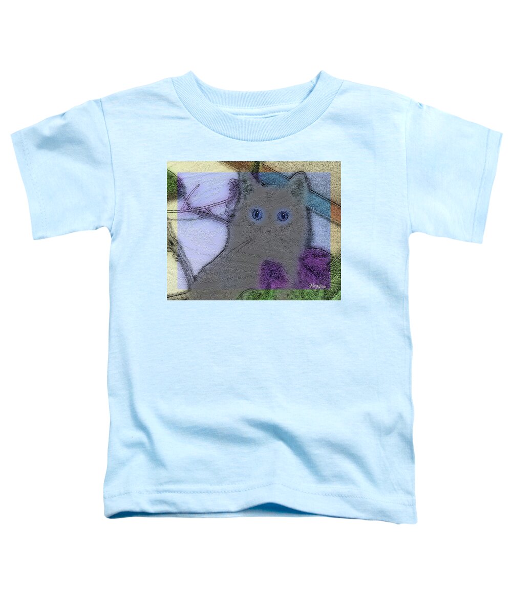Cat Toddler T-Shirt featuring the photograph Emmy #43 by Barbara Tristan