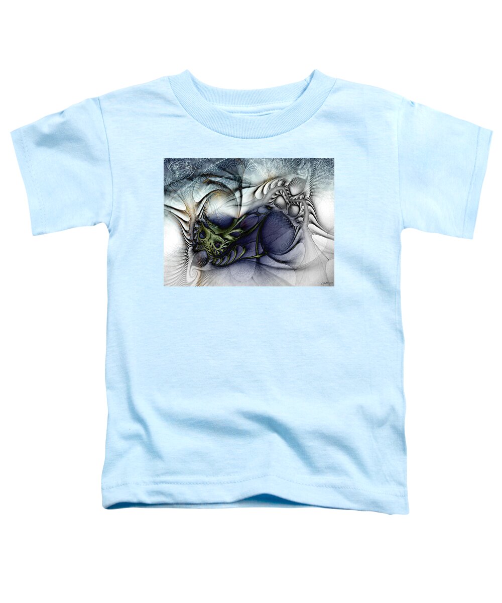 Abstract Toddler T-Shirt featuring the digital art Enterolithic by Casey Kotas