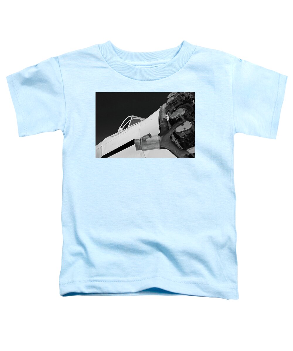 Plane Toddler T-Shirt featuring the photograph Exhaust bw #72 by Raymond Magnani