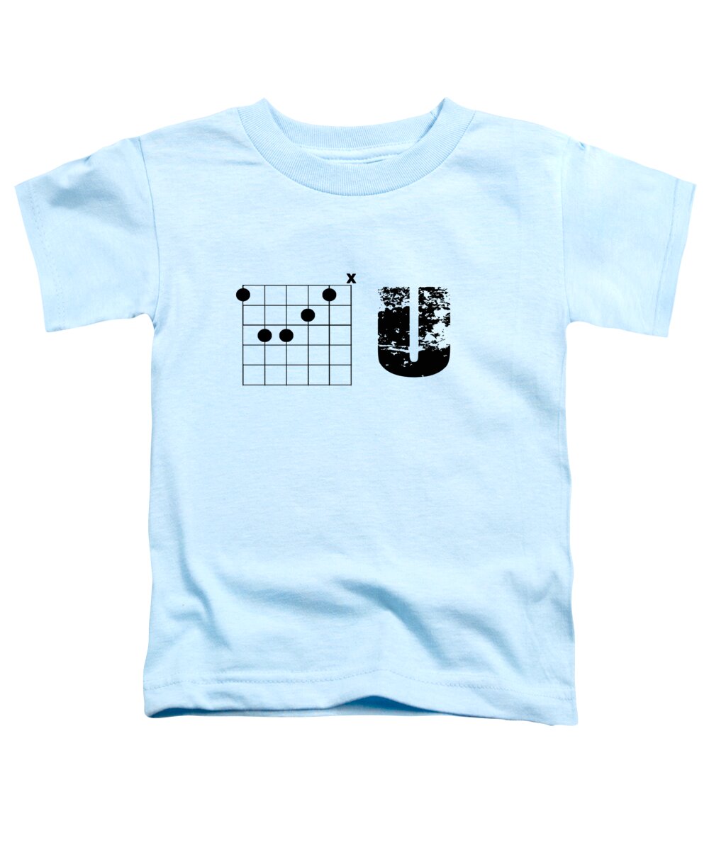F Toddler T-Shirt featuring the drawing F Chord U by Bill Cannon