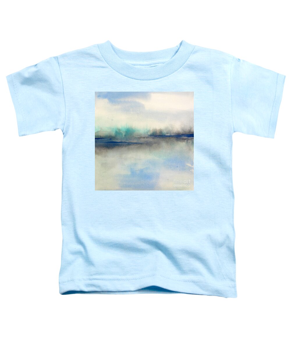 Original Watercolors Toddler T-Shirt featuring the painting Feeling Teal 2 by Chris Paschke