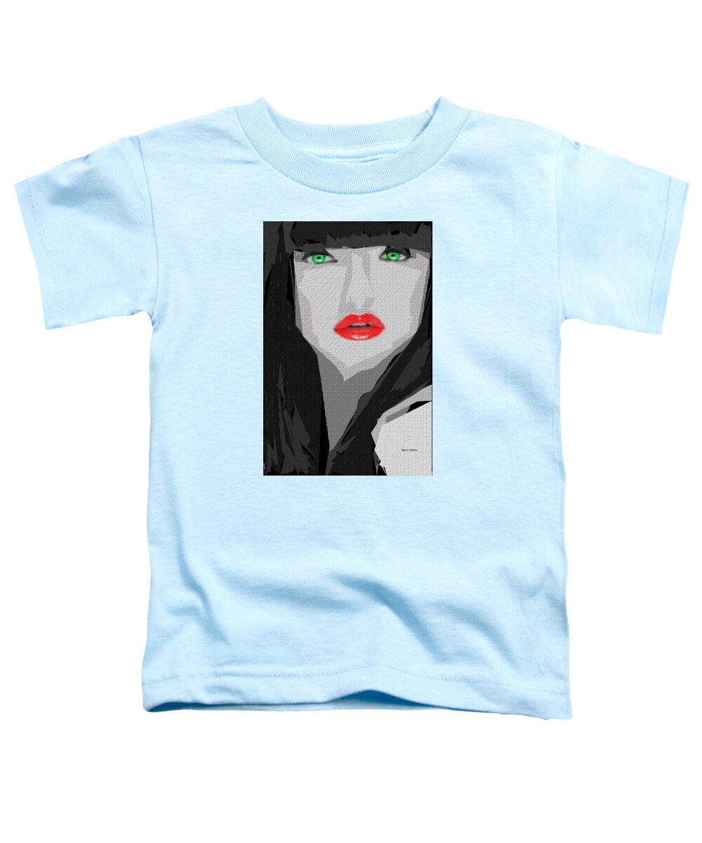 Art Toddler T-Shirt featuring the digital art Female Expressions XXXIV by Rafael Salazar