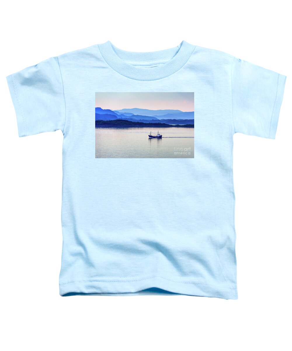  Toddler T-Shirt featuring the photograph Fishing boat at dawn by Andrew Michael