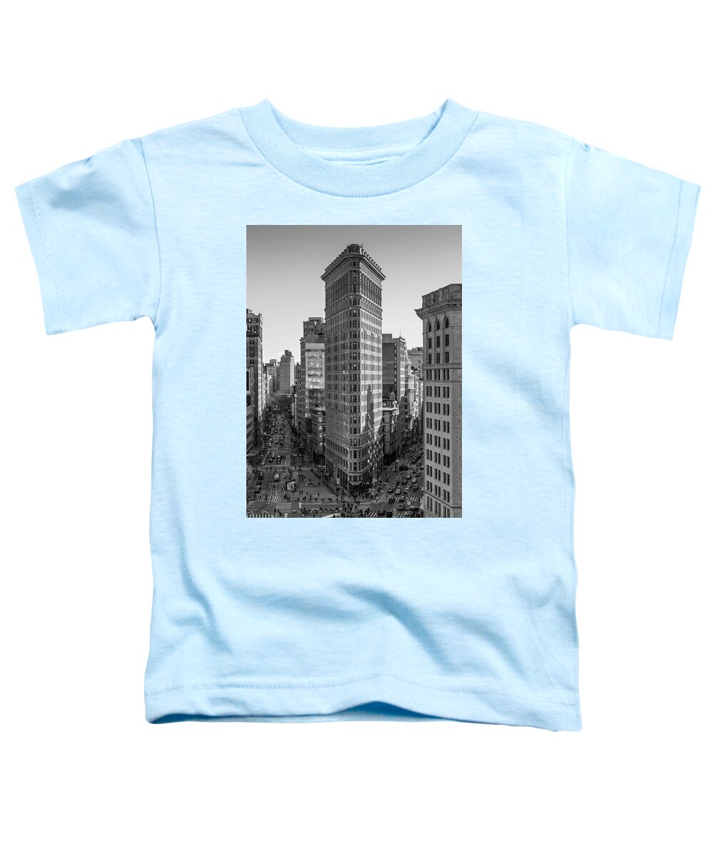 Flatiron Building Toddler T-Shirt featuring the photograph Flatiron Building, Elevated Study 2 by Randy Lemoine