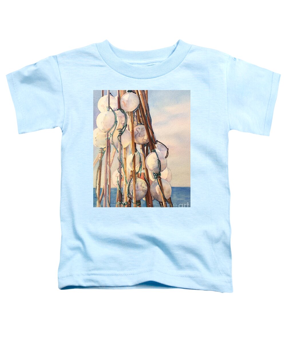 Flotteur Toddler T-Shirt featuring the painting Flotteurs by Francoise Chauray