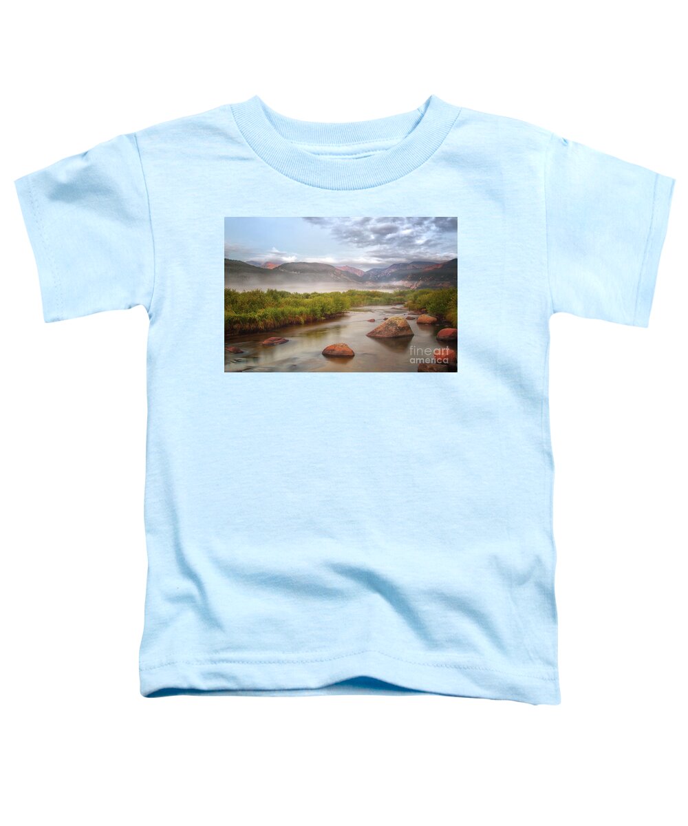 Rocky Mountain National Park Toddler T-Shirt featuring the photograph Foggy Morning in Moraine Park by Ronda Kimbrow