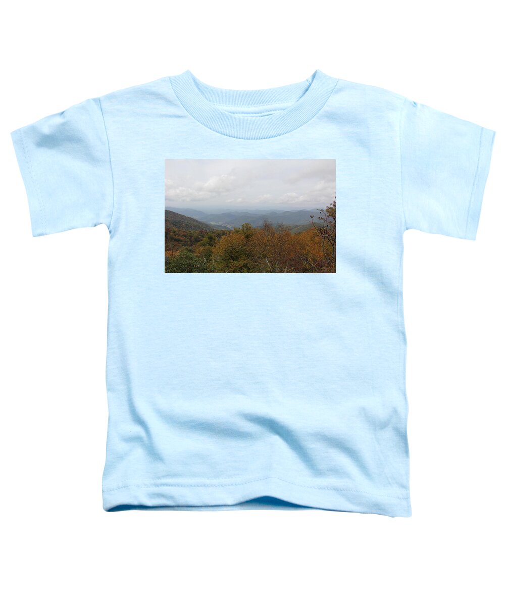 Mountain Top Toddler T-Shirt featuring the photograph Forest Landscape View by Allen Nice-Webb