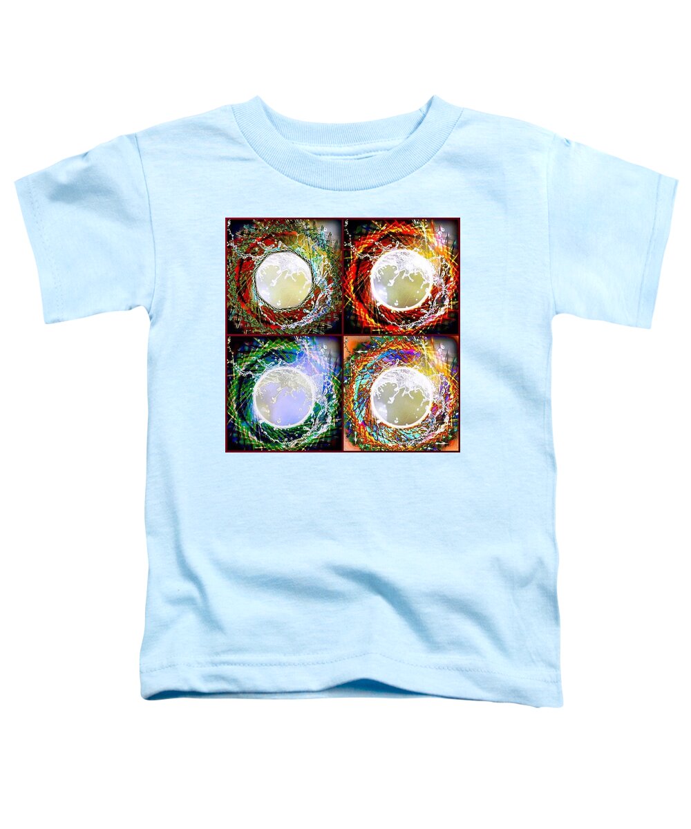 Liquid Toddler T-Shirt featuring the photograph Fractal Splash Spiral by Nick Heap