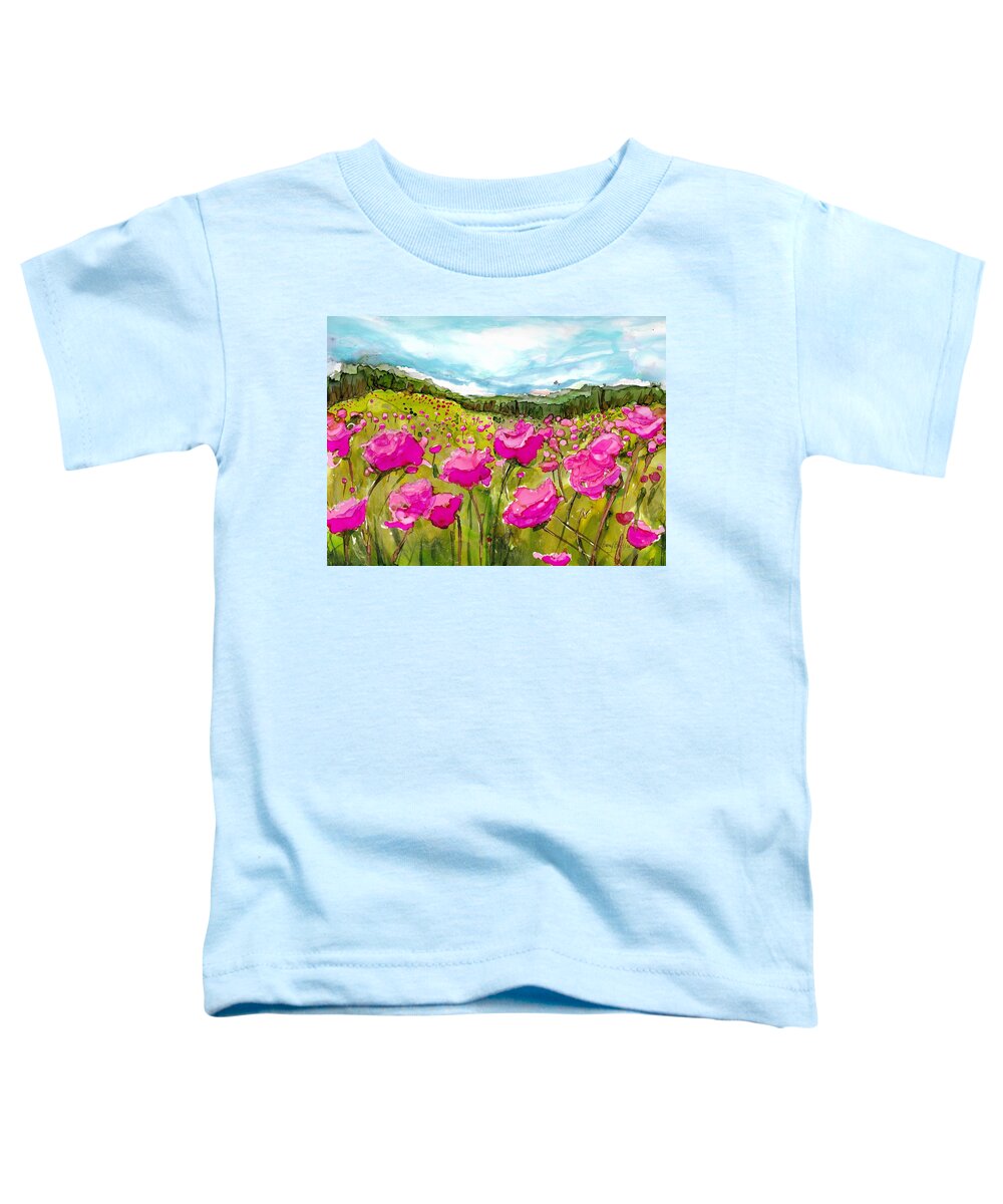 Fleur Toddler T-Shirt featuring the painting Fragrant Harvest by Bonny Butler