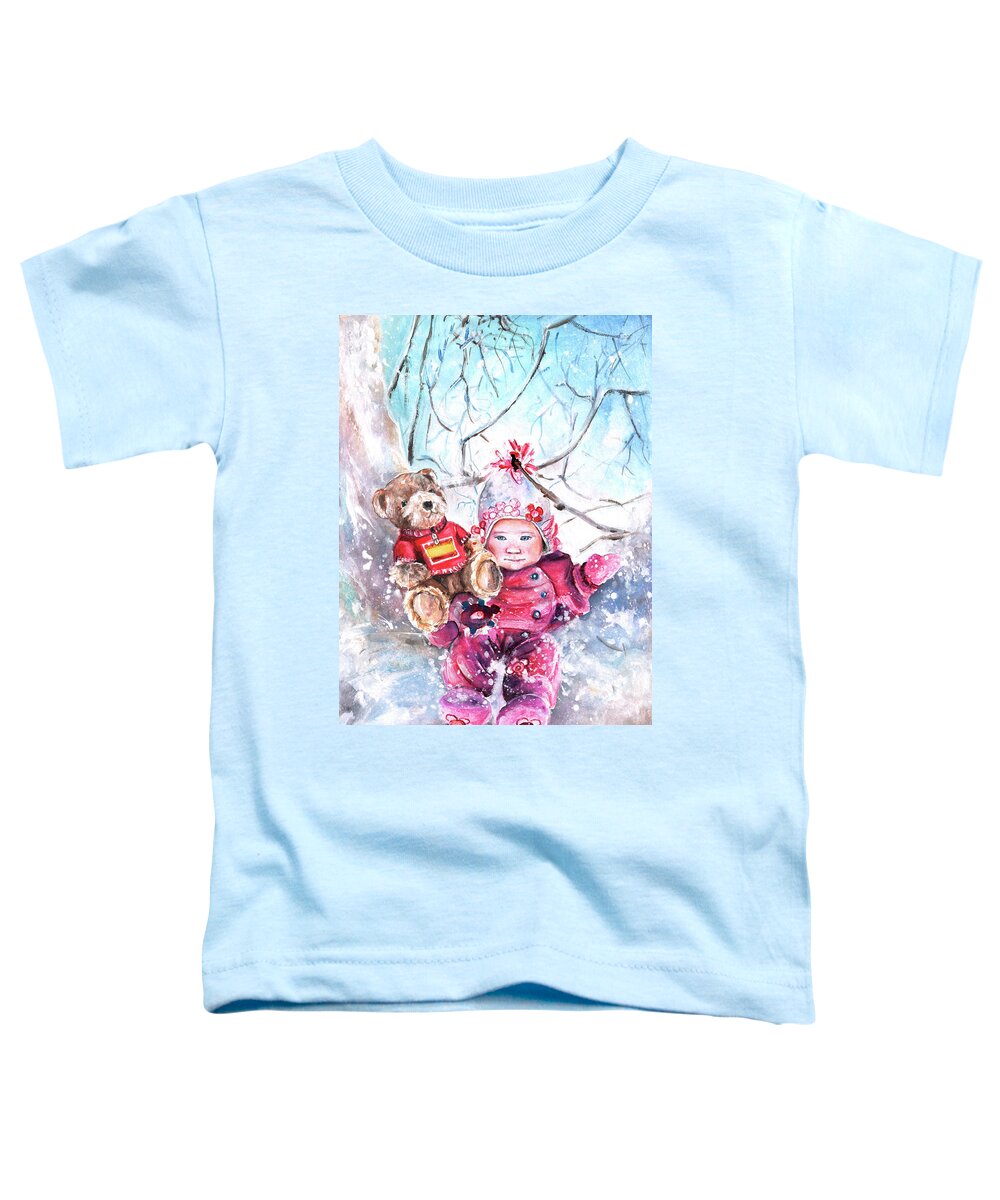 Truffle Mcfurry Toddler T-Shirt featuring the painting Georgia And Pedro by Miki De Goodaboom