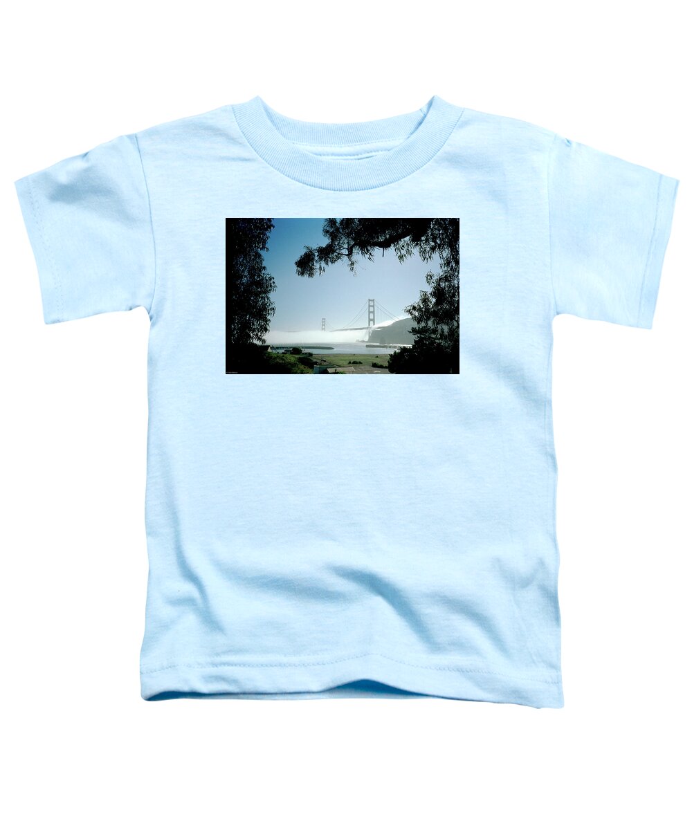 Fine Art Toddler T-Shirt featuring the photograph Golden Gate Fog by Frank DiMarco