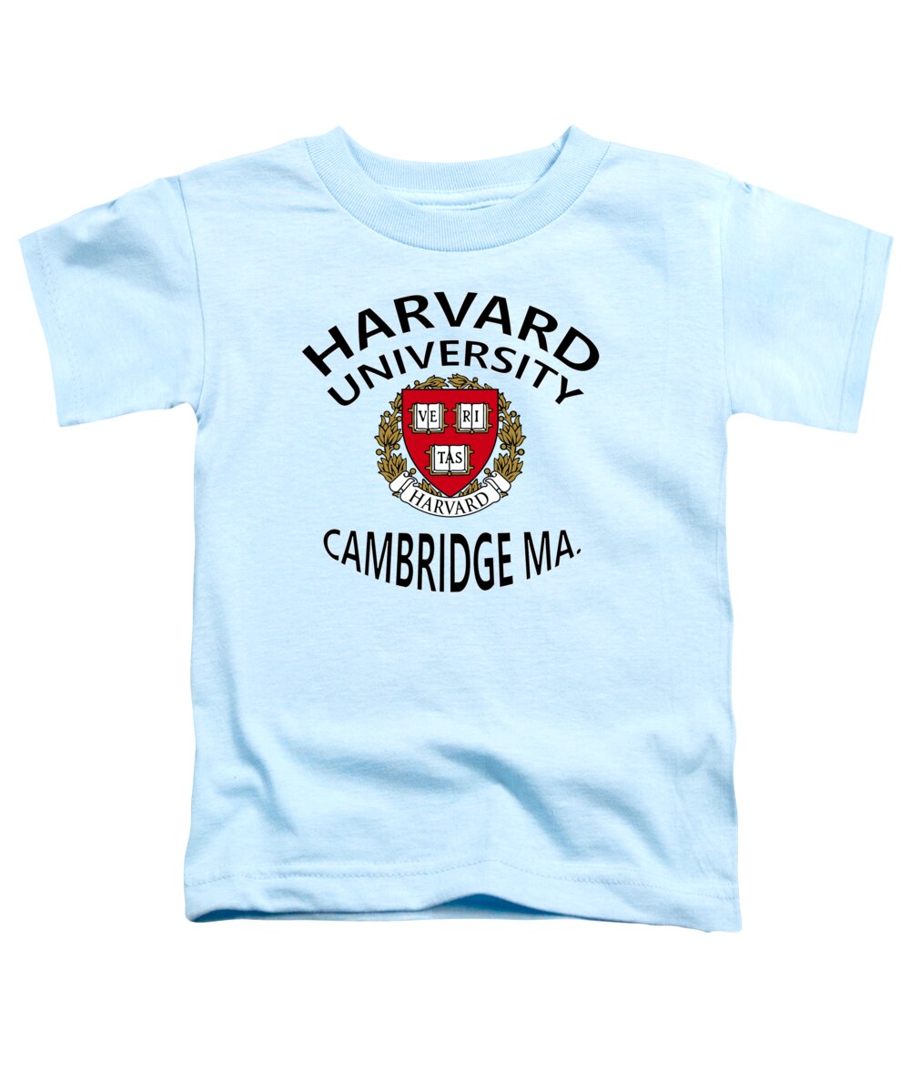 Harvard University Toddler T-Shirt featuring the digital art Harvard University Cambridge M A by Movie Poster Prints
