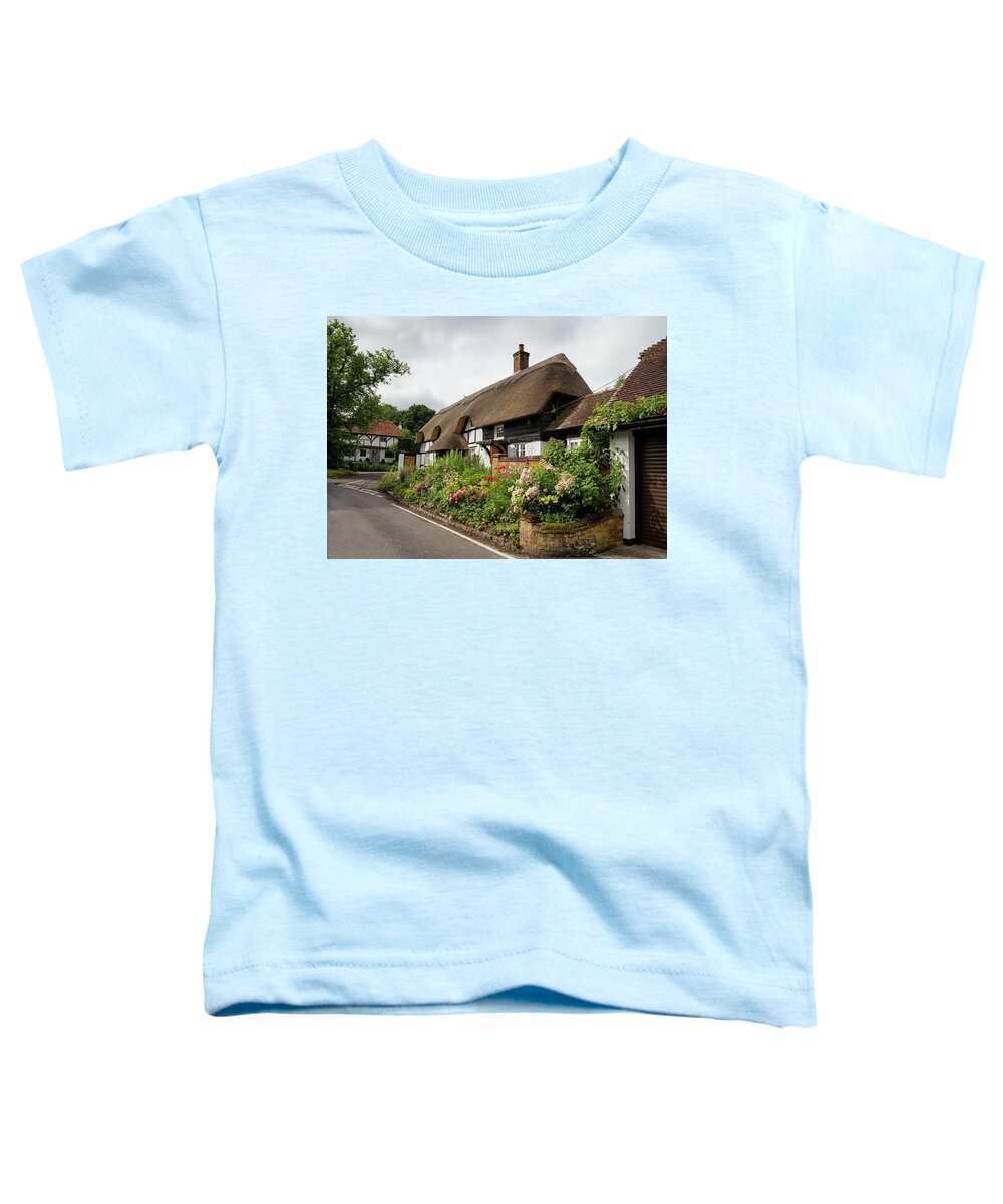 England Toddler T-Shirt featuring the photograph Heather cottage by Shirley Mitchell