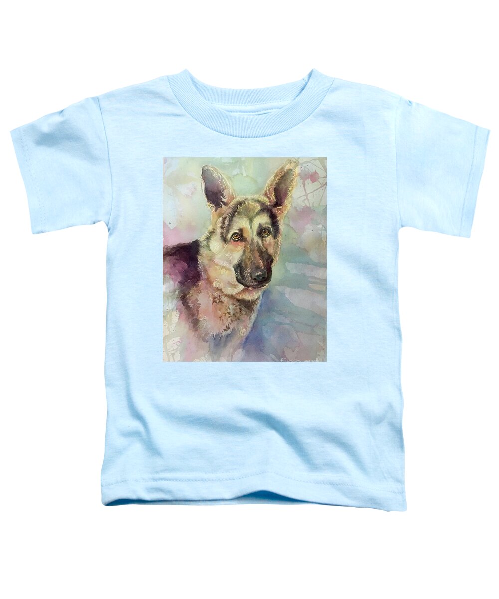 Dog Toddler T-Shirt featuring the painting Heidi by Genie Morgan