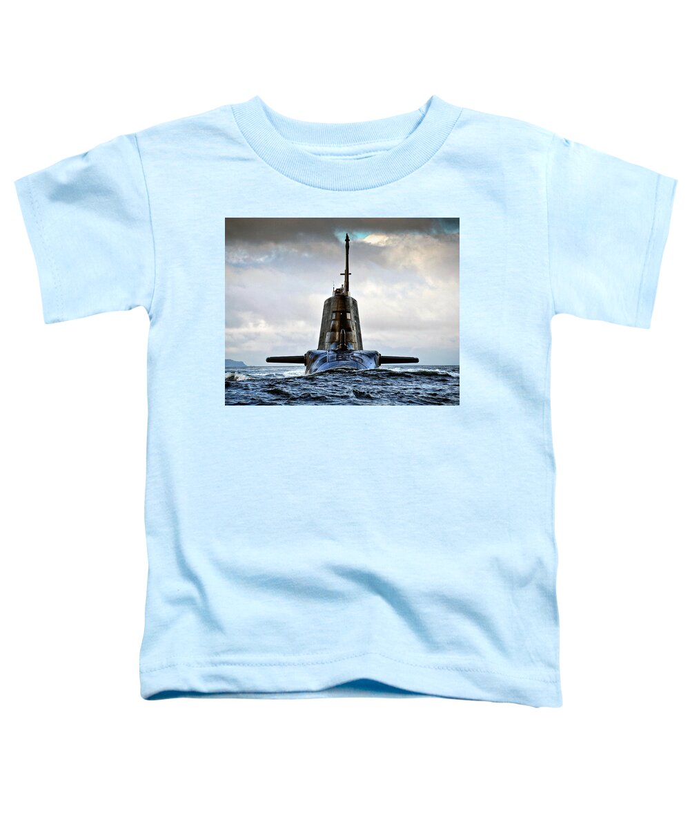 Astute Class Toddler T-Shirt featuring the photograph HMS Ambush Submarine by Roy Pedersen