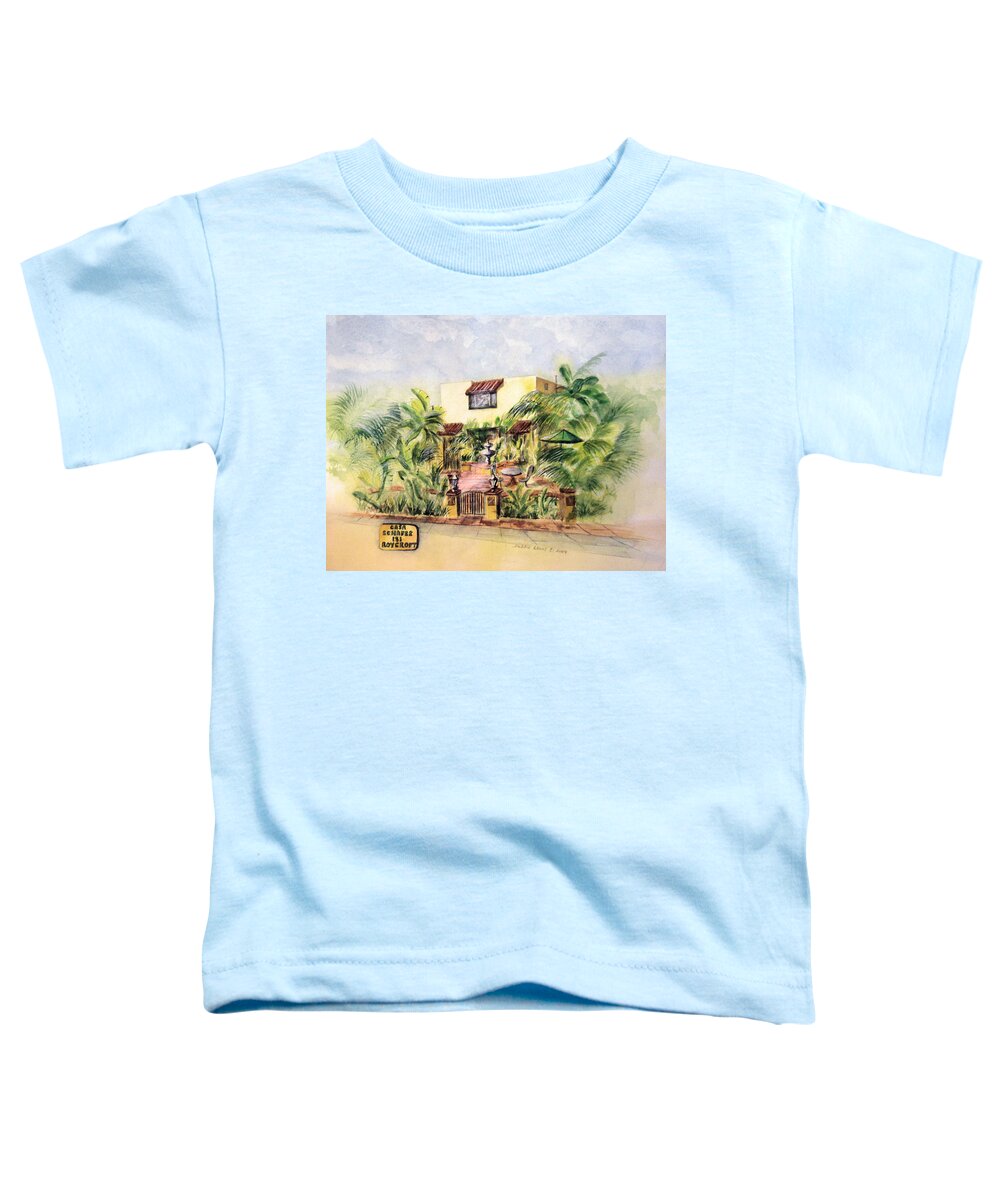 Watercolors For Sale Toddler T-Shirt featuring the painting Home on Belmont Shore by Debbie Lewis