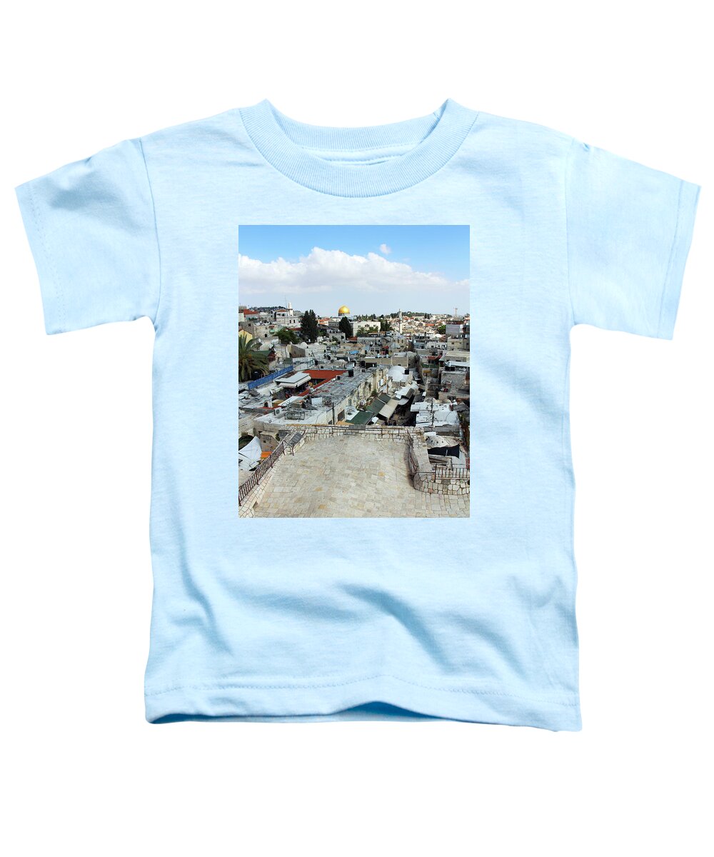 Al Aqsa Toddler T-Shirt featuring the photograph Jerusalem View by Munir Alawi