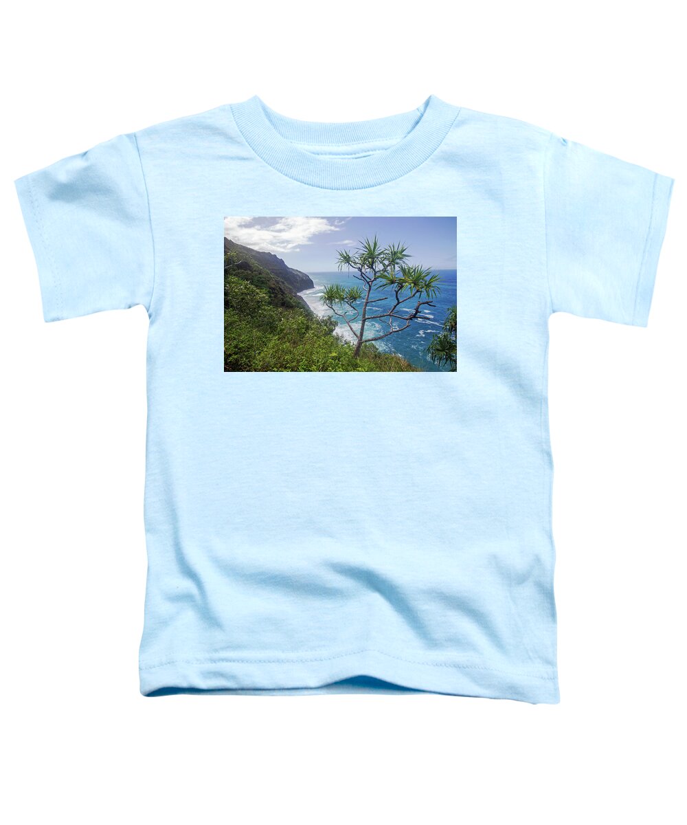 Kalalau Toddler T-Shirt featuring the photograph Kalalau II by Angie Schutt