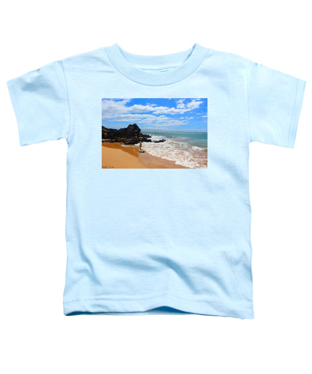 Hawaii Toddler T-Shirt featuring the photograph Lady on Hawaiian Beach by Michael Rucker