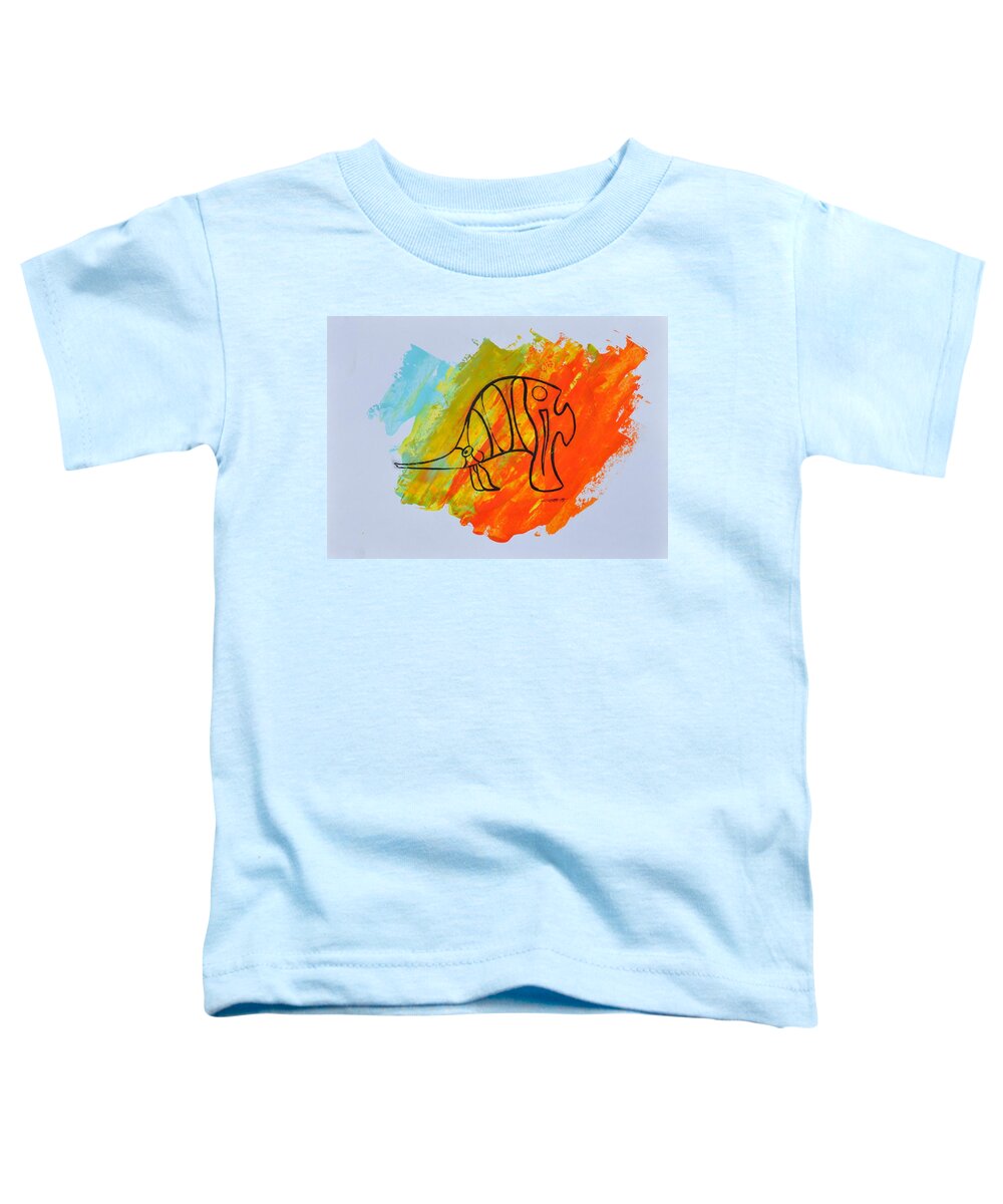 Lance Toddler T-Shirt featuring the painting Lance ID 03/30 by Eduard Meinema