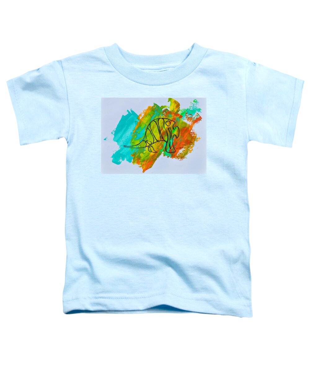 Lance Toddler T-Shirt featuring the painting Lance ID 05/30 by Eduard Meinema