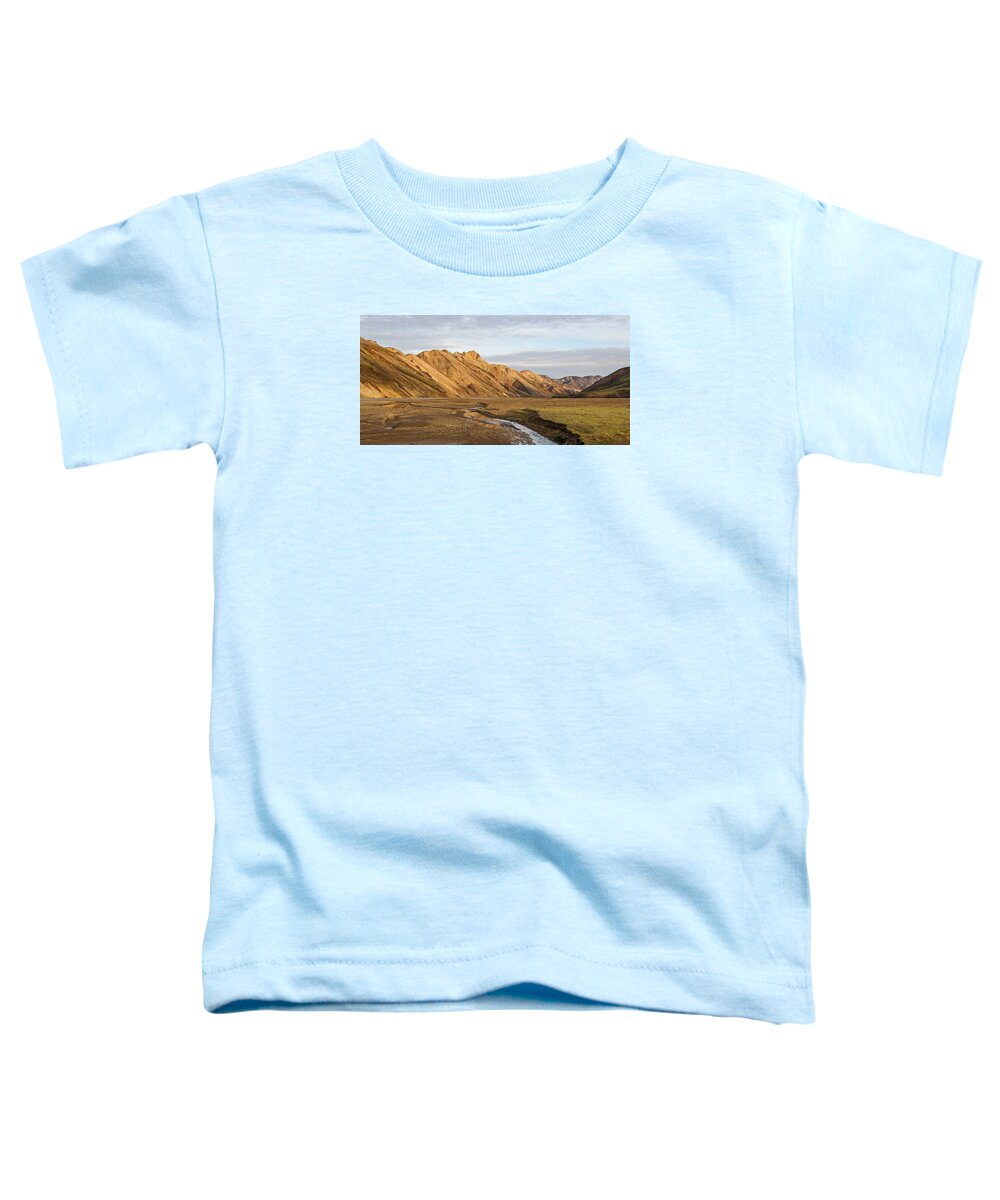 Landmannalaugar Toddler T-Shirt featuring the photograph Landmannalaugar III by Angie Schutt
