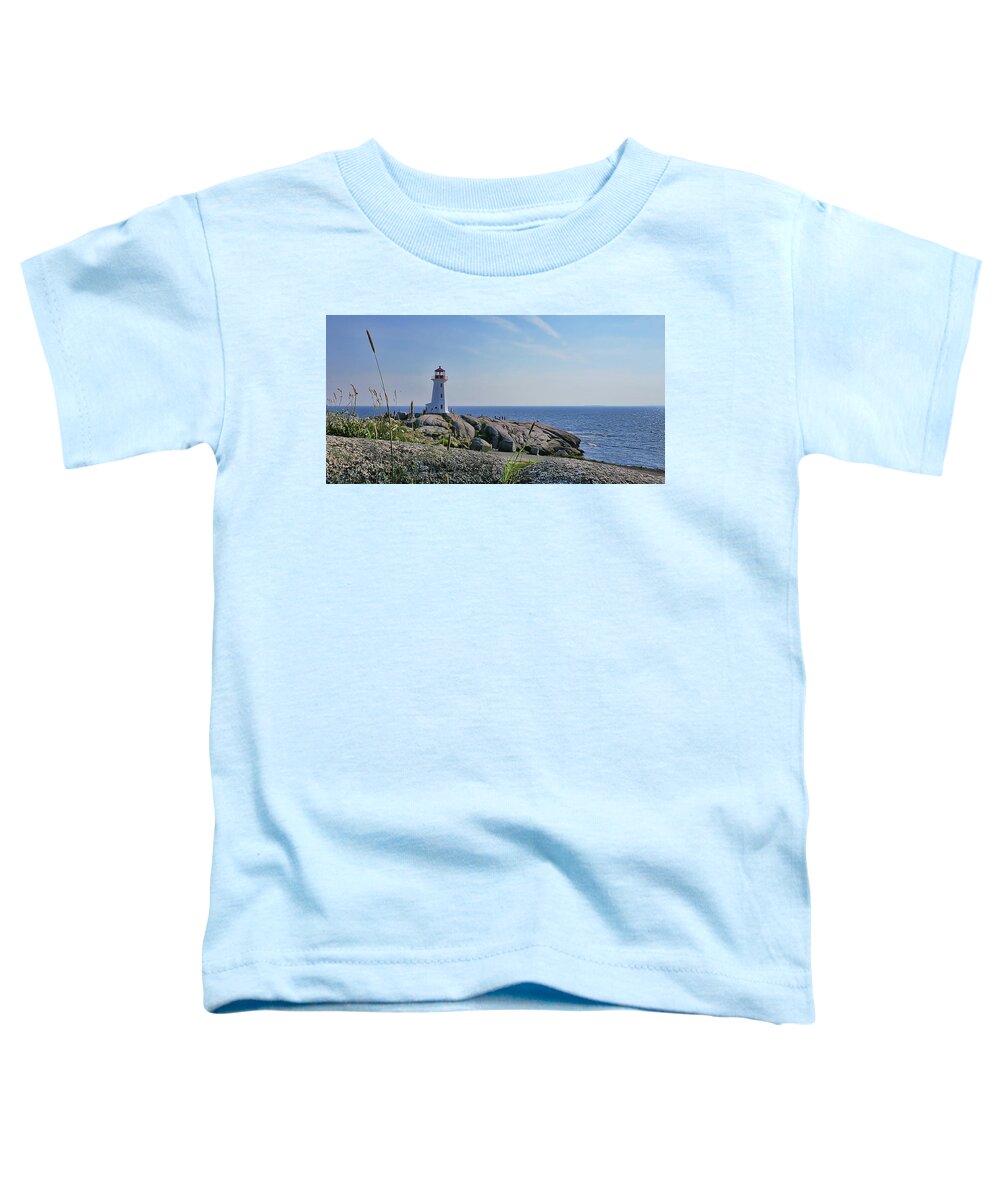 Atlantic Ocean Toddler T-Shirt featuring the photograph Lighthouse Peggy's Cove by Tatiana Travelways