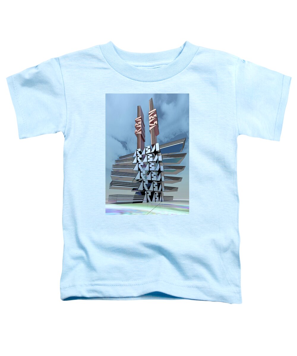 Monumnet Toddler T-Shirt featuring the digital art Logo Stack by Ronald Bissett