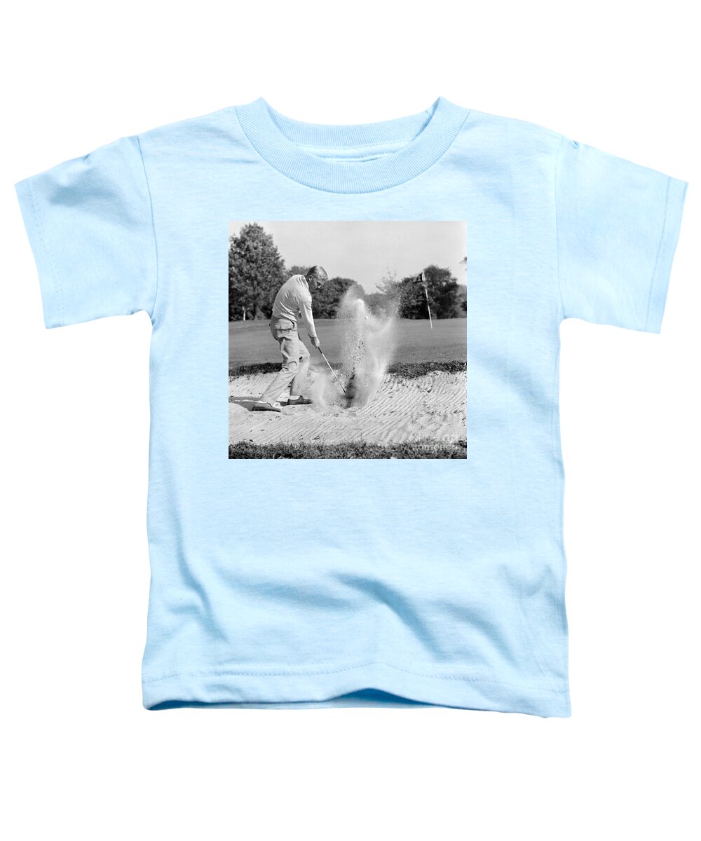 1960s Toddler T-Shirt featuring the photograph Man Golfing In Sand Trap, C.1960s by H. Armstrong Roberts/ClassicStock