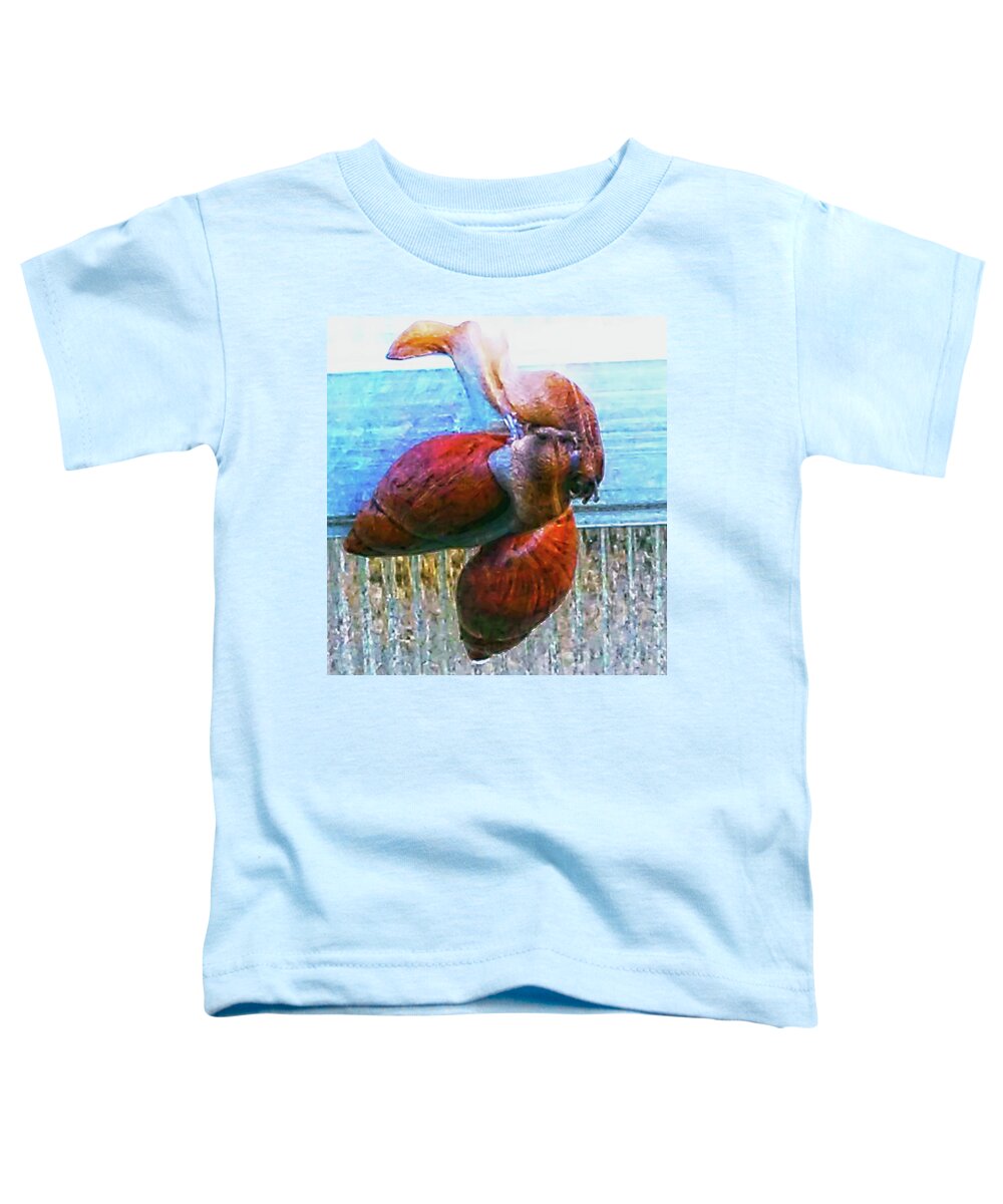 Mating Snails Toddler T-Shirt featuring the photograph Mating Snails by Gina O'Brien