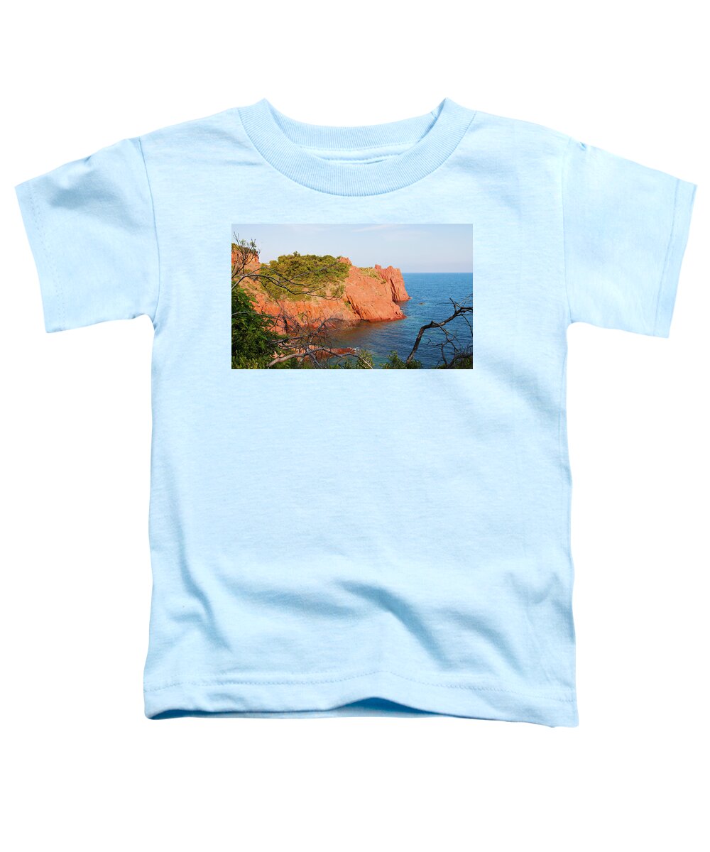 Mediterranean Toddler T-Shirt featuring the photograph Mediterranean coast in Provence by Tatiana Travelways